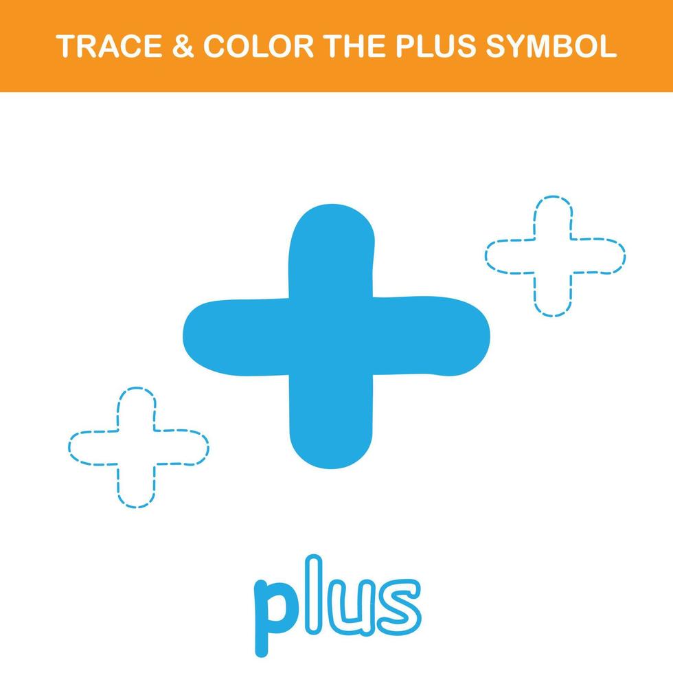 trace and color worksheet vector