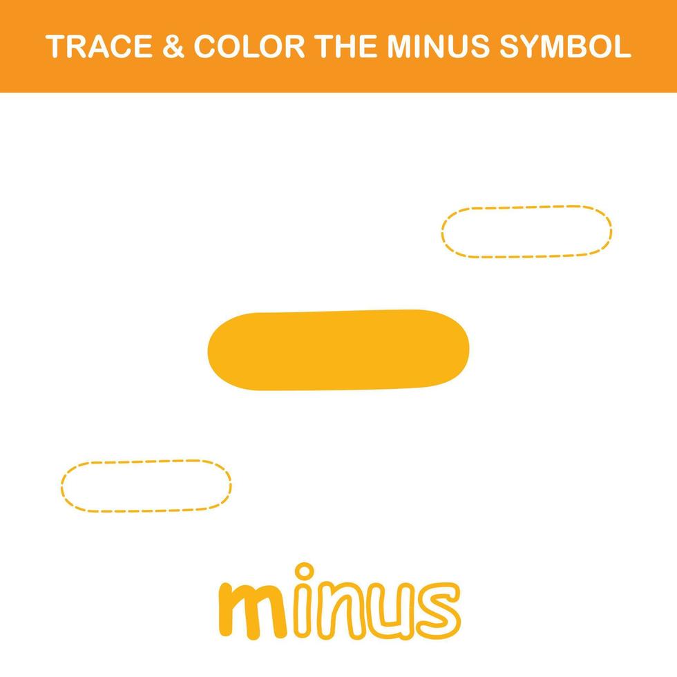 trace and color worksheet vector