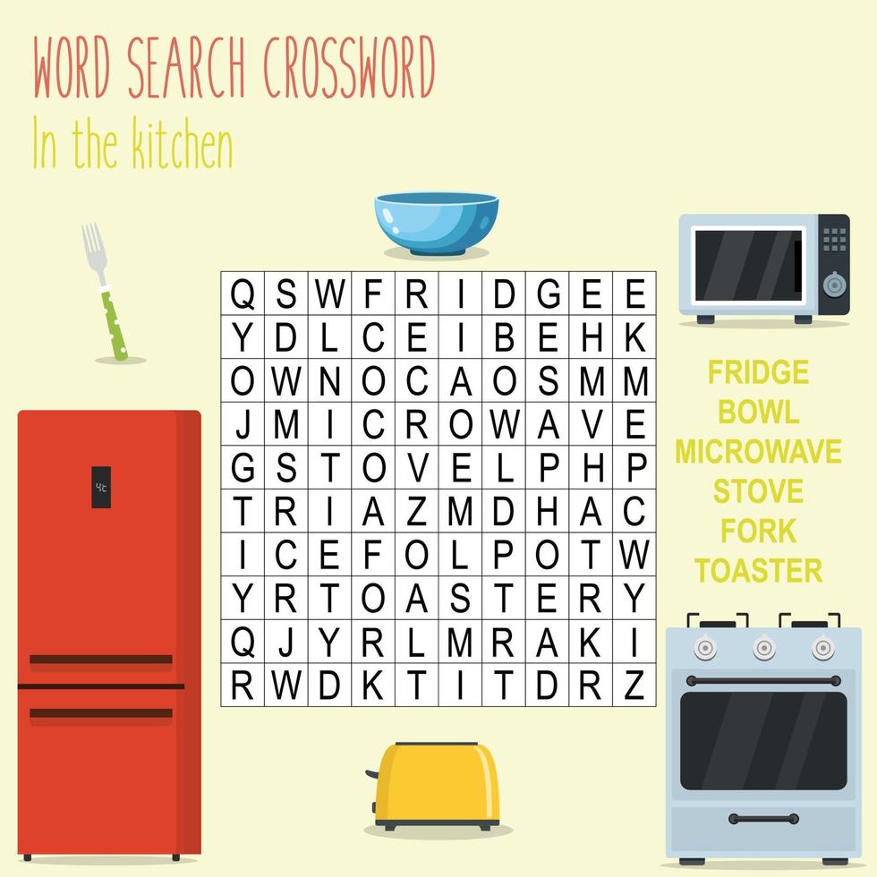 Printable word search puzzle vector