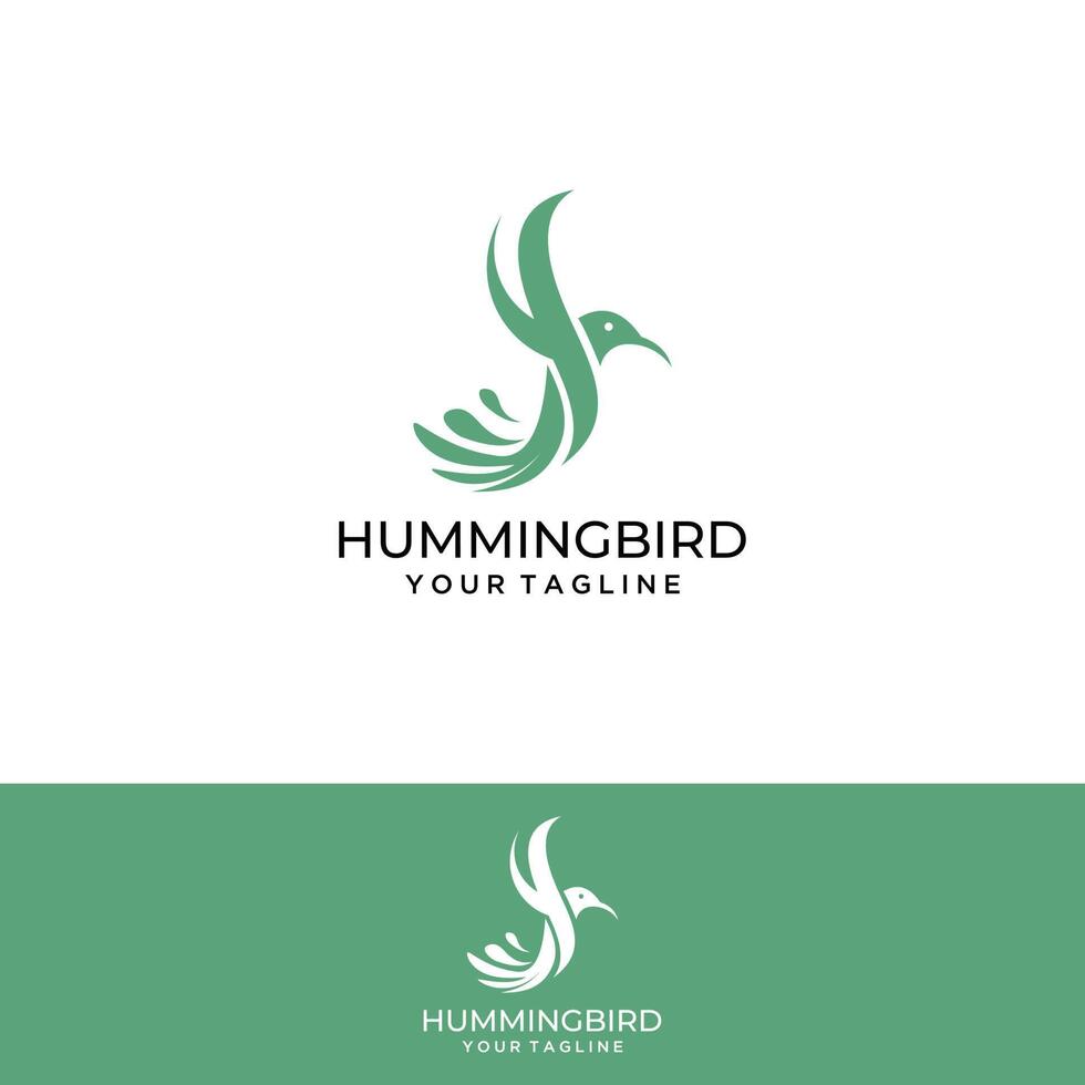 Hummingbird flying, abstract logo concept vector