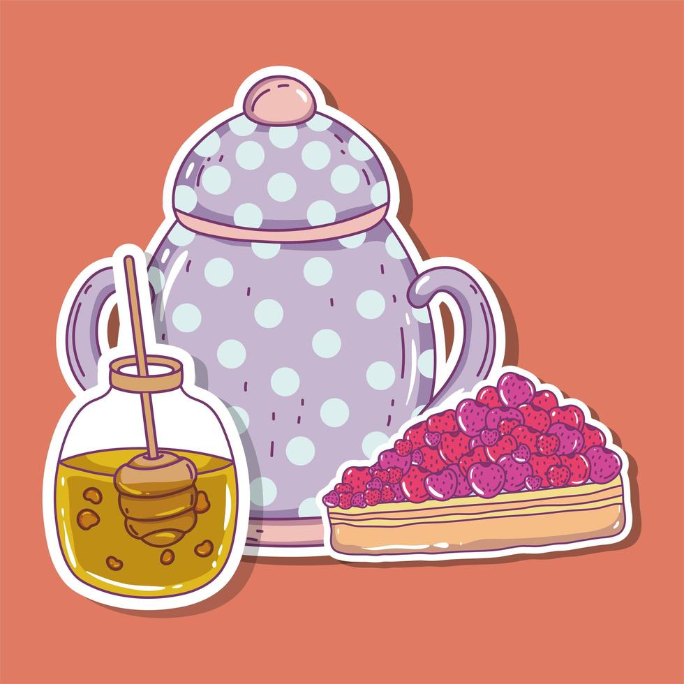 tea time sketch flat design vector