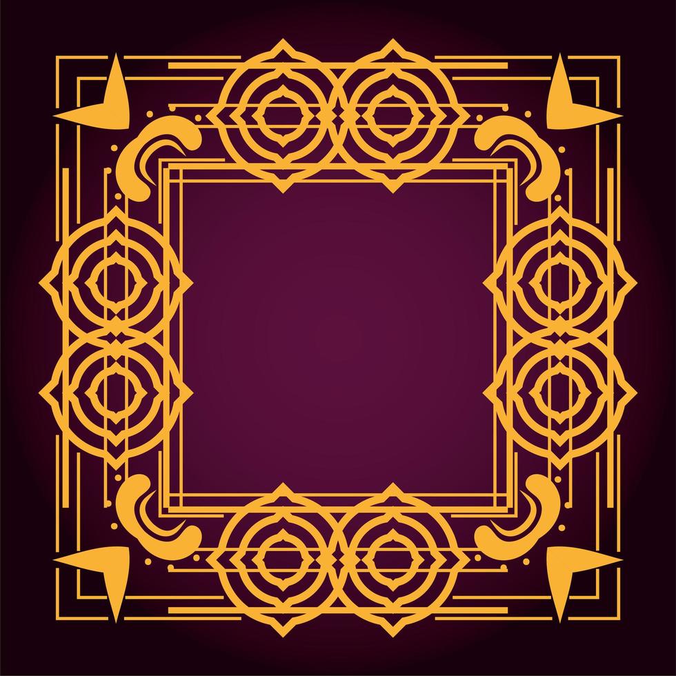 background art deco frames style vector