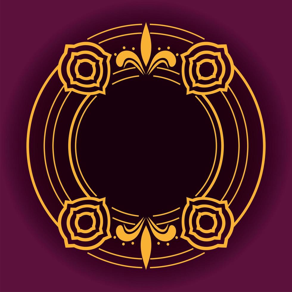 background art deco frames style vector