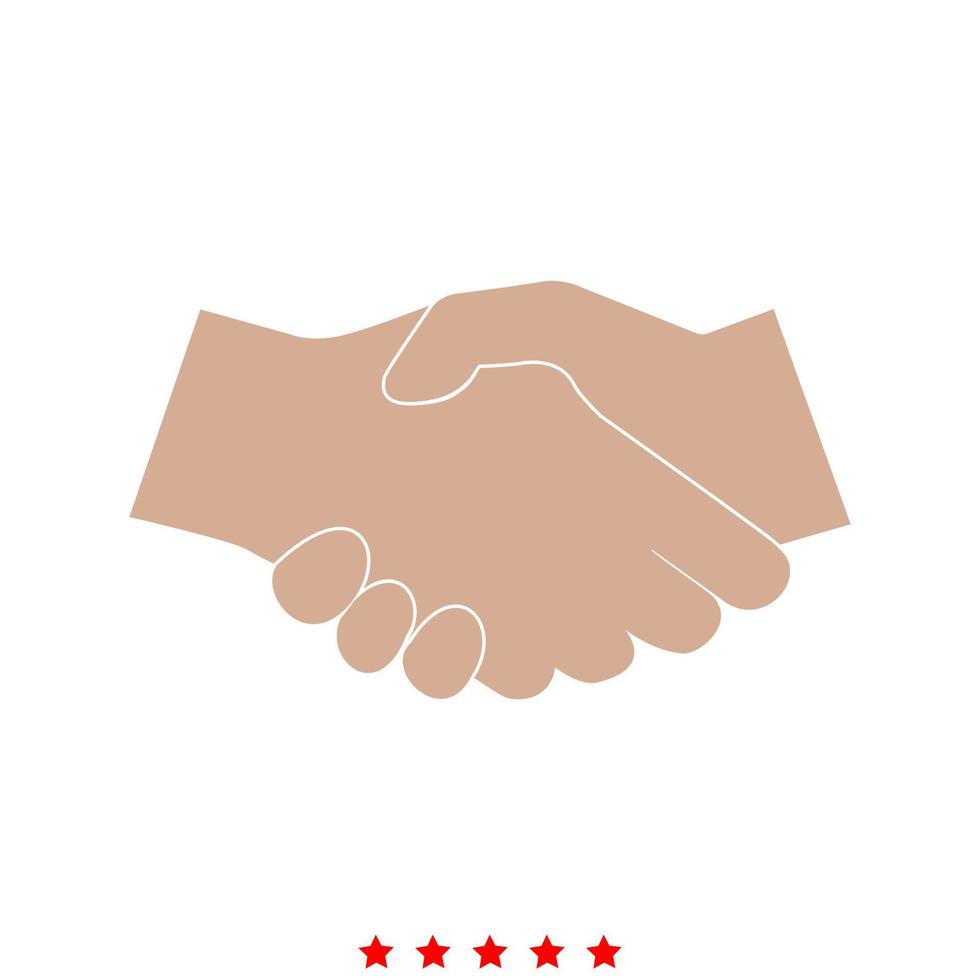 Business handshake it is icon . vector
