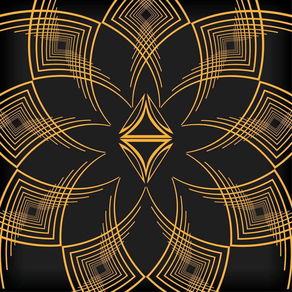 black background art deco frames vector