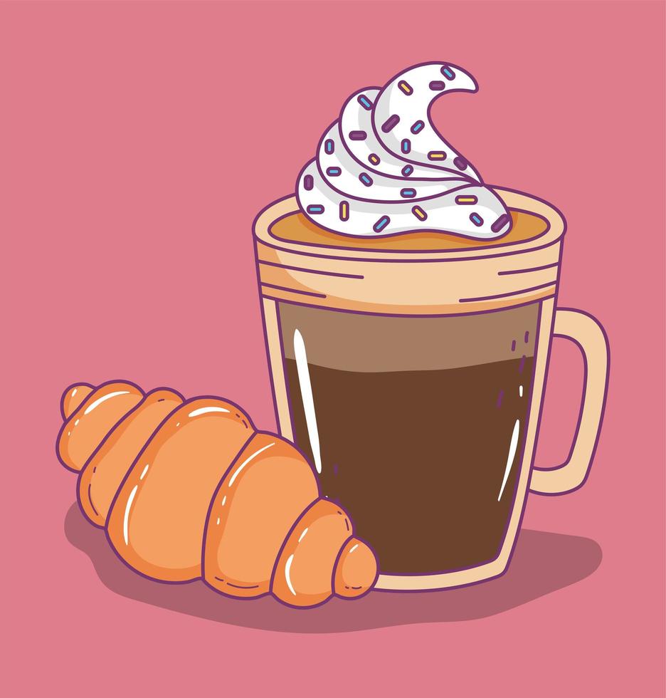 coffee time sketch flat design vector