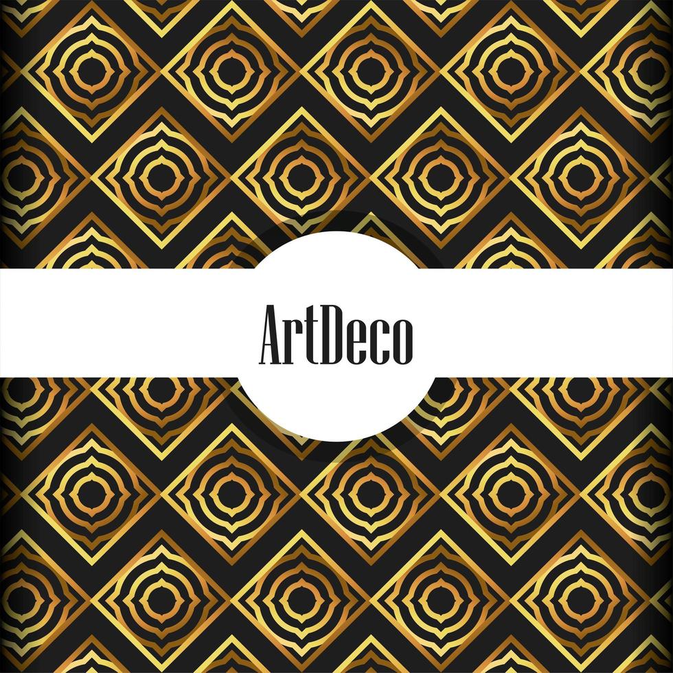 black background art deco frames vector