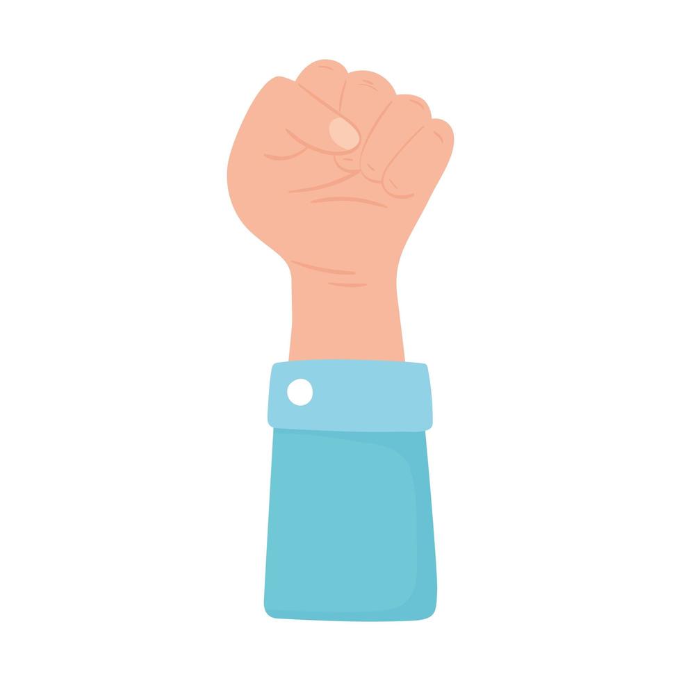 raised fist hand vector