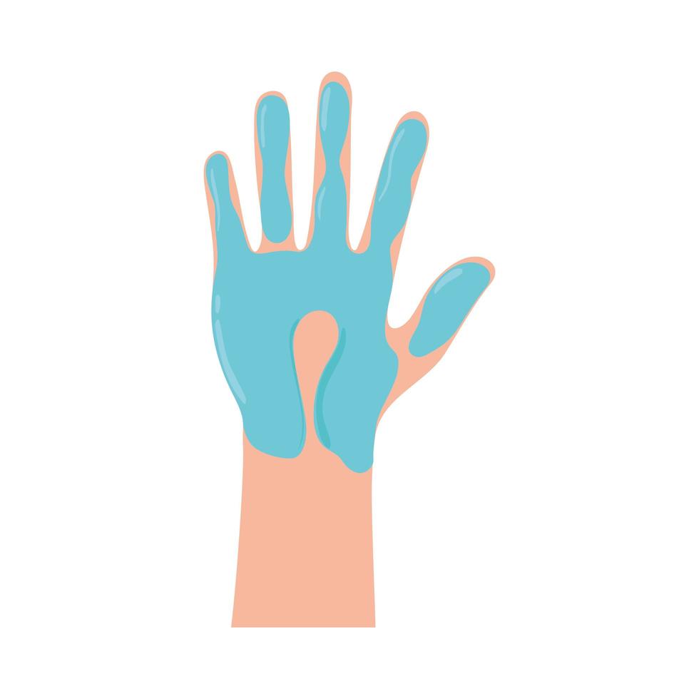 hand painted blue vector