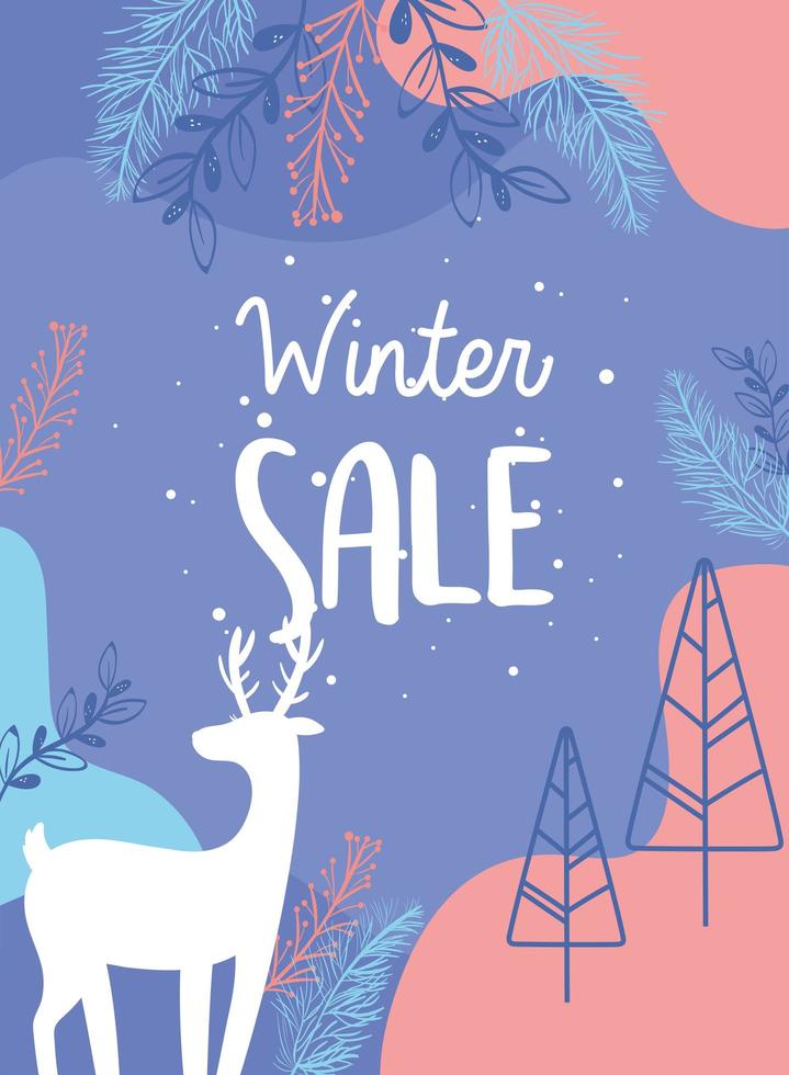 winter sale banner vector