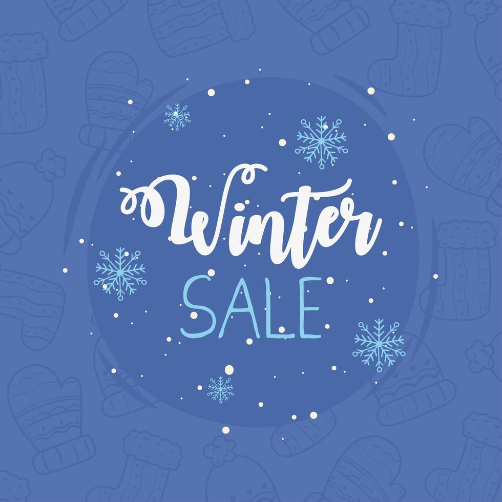 winter sale poster vector