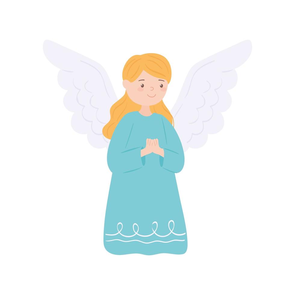 lindo ángel de dibujos animados vector