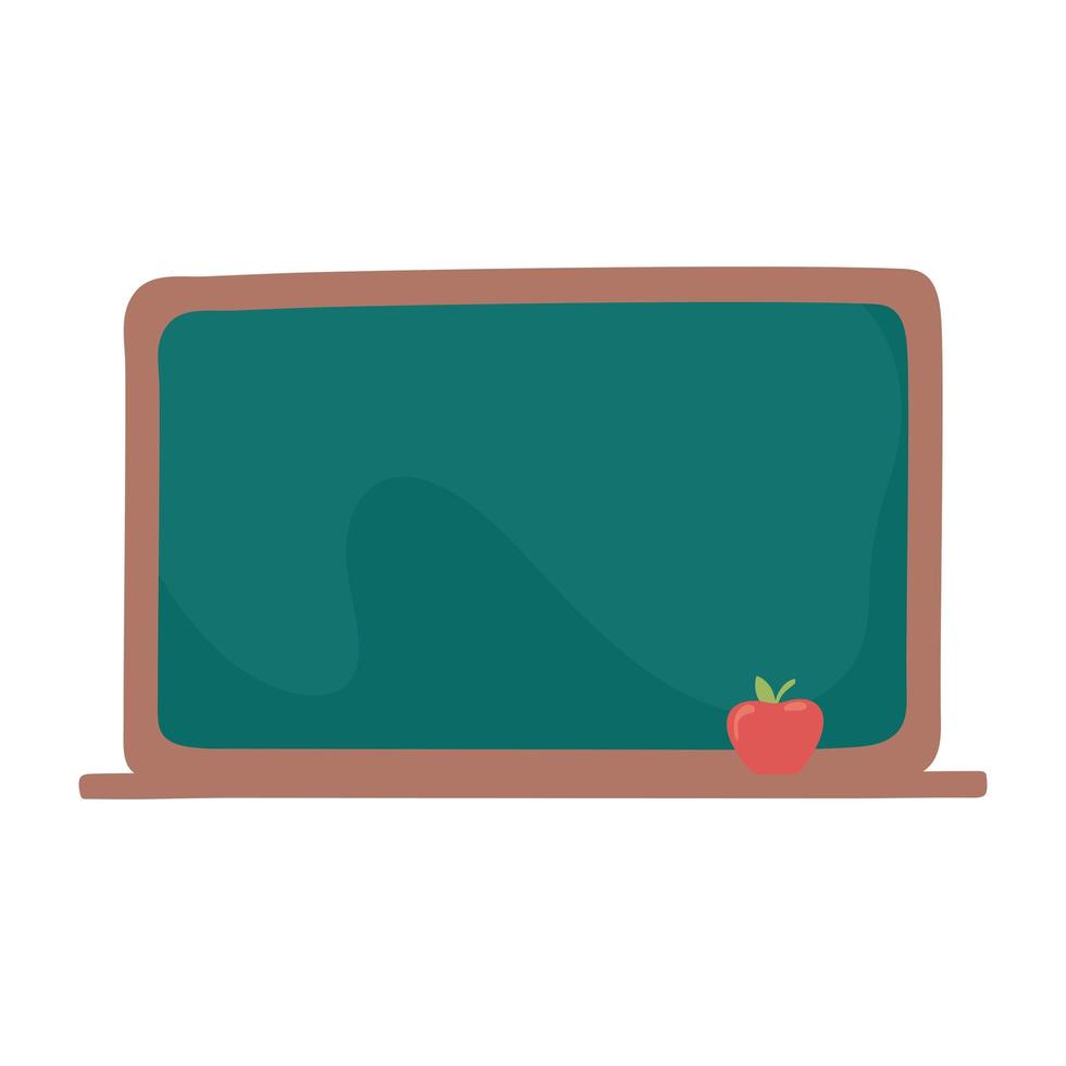 school blackboard and apple vector