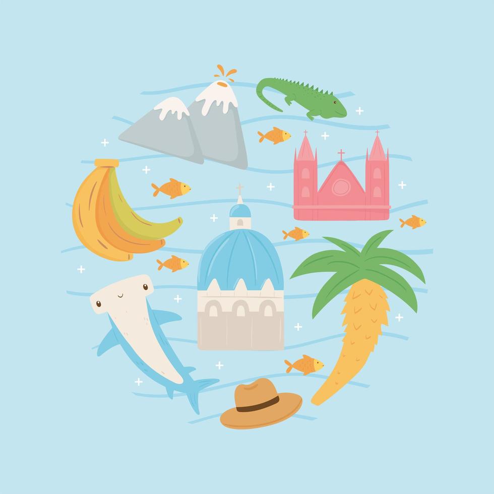 ecuador national places vector
