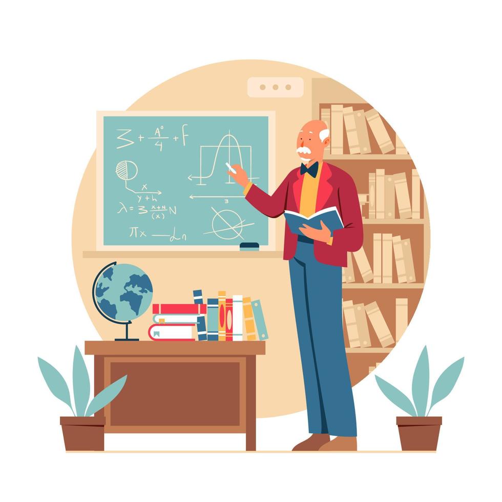 University Professor Concept vector