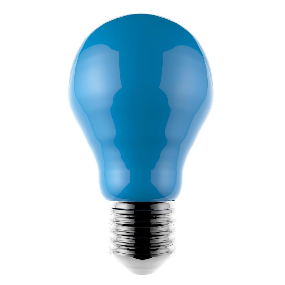 blue light bulb 3d as creative photo