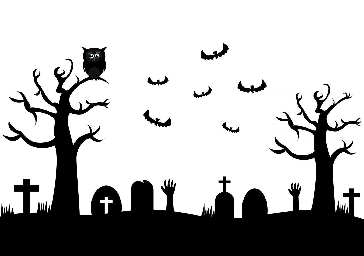 ilustración de la página de destino del fondo de la fiesta de la noche de halloween vector