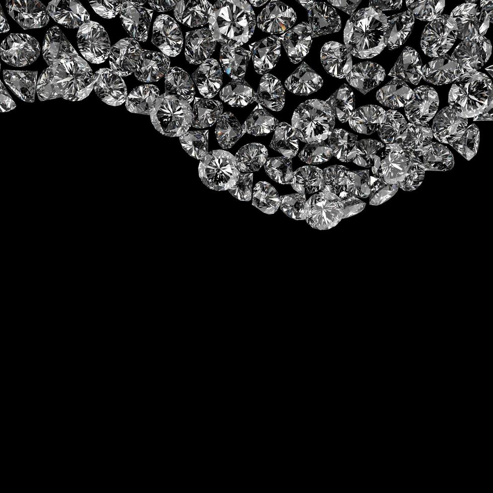 diamantes 3d en composición como concepto foto