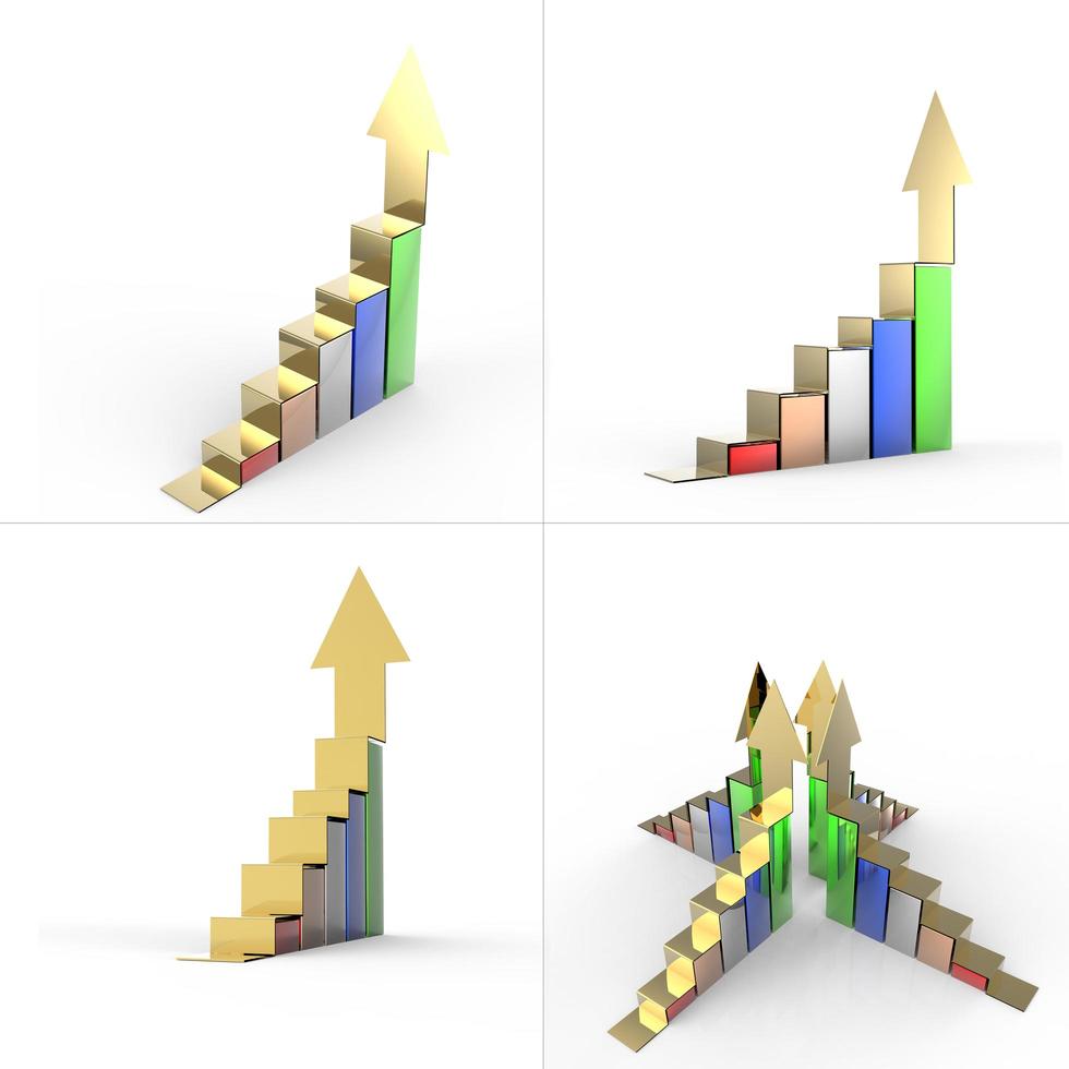 Business graph bar growth photo