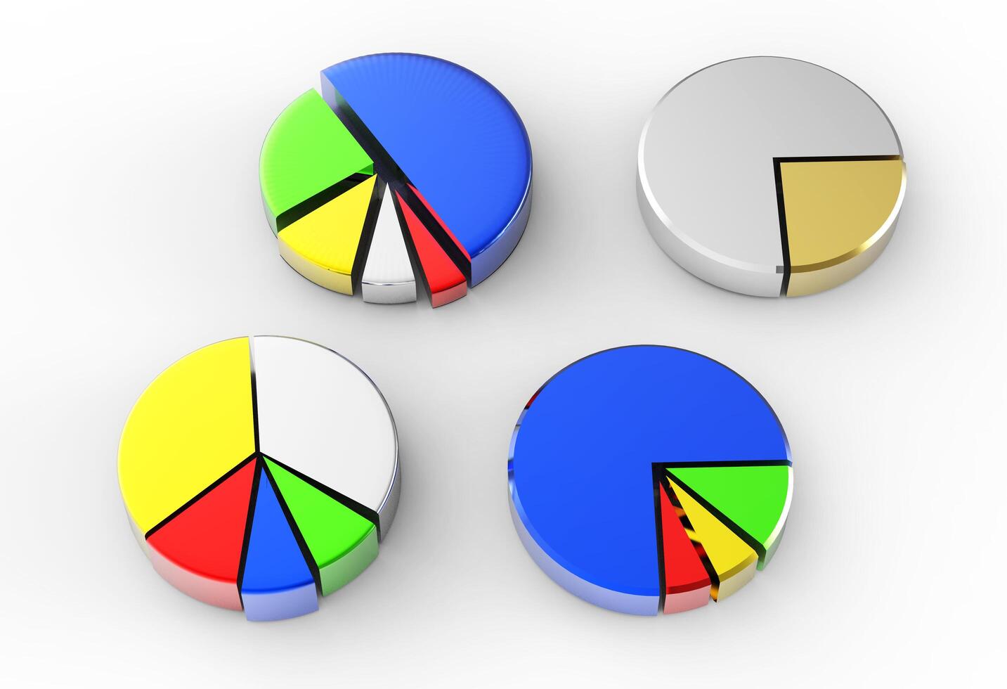 pie chart on isolated background photo