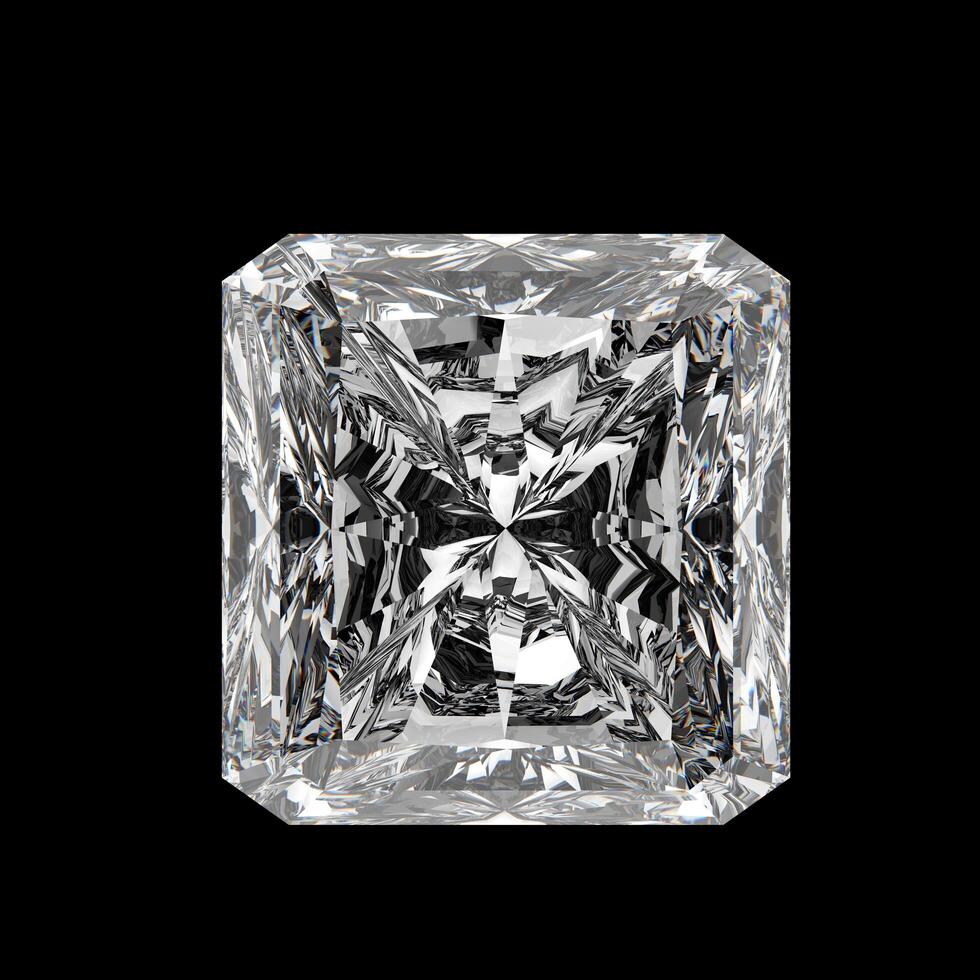 3d Square cut diamond on black background 5246215 Stock Photo at Vecteezy