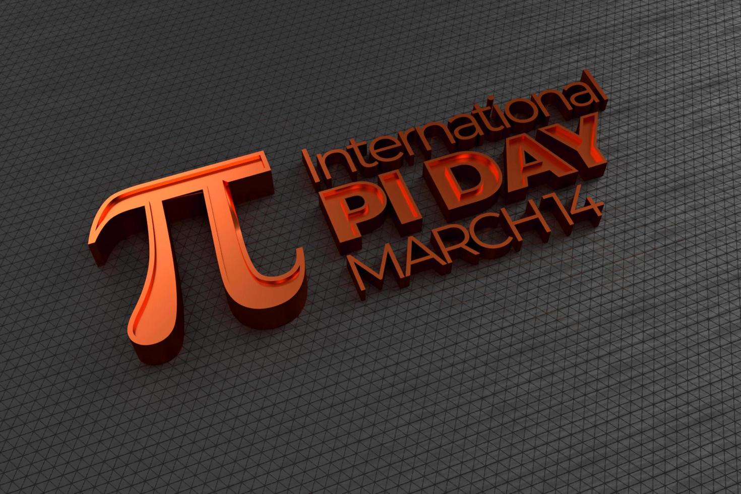 Pi Day 3D render Wallpaper photo