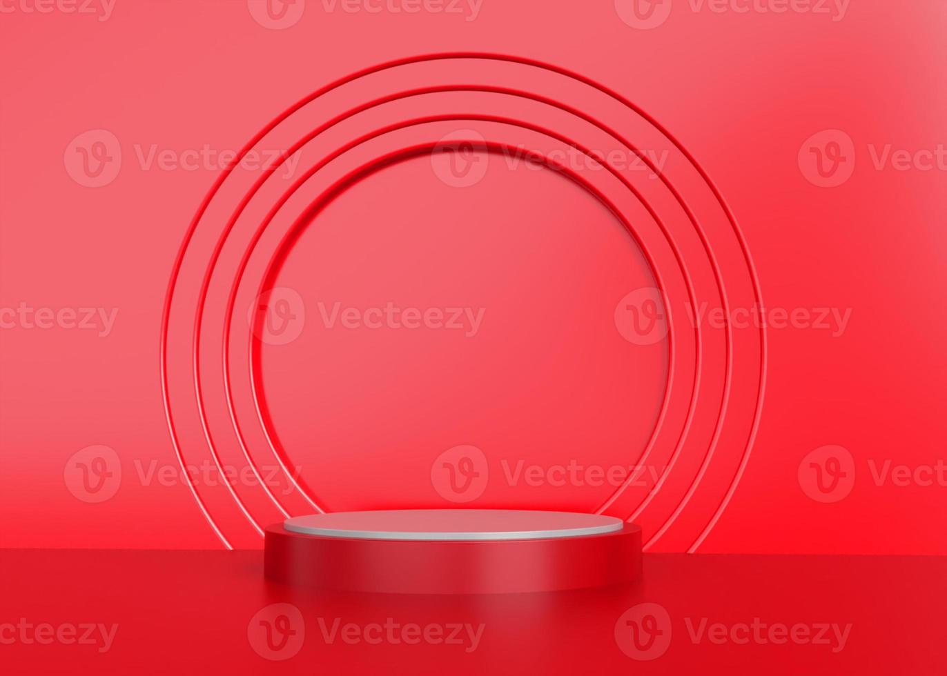3D Render Podium Chinese New year 2022 photo