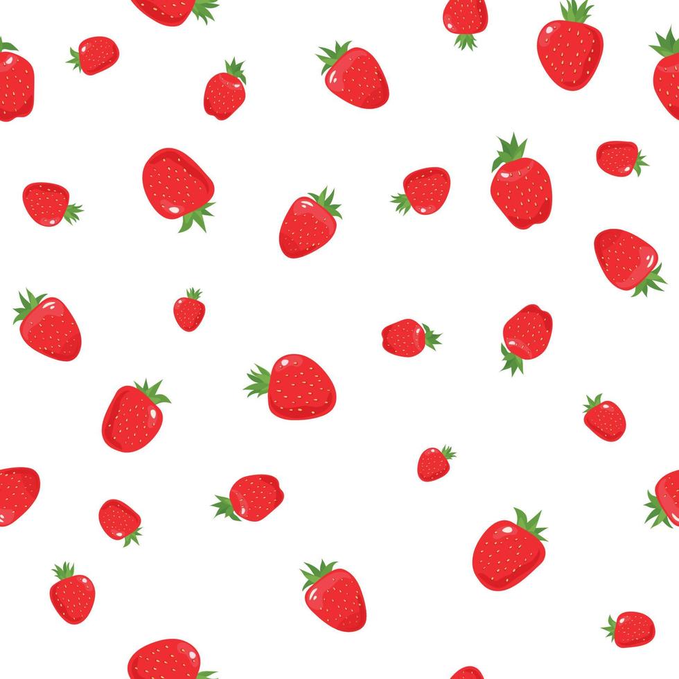 patrones de fresa, fresas rojas aisladas en un fondo blanco. fondo de