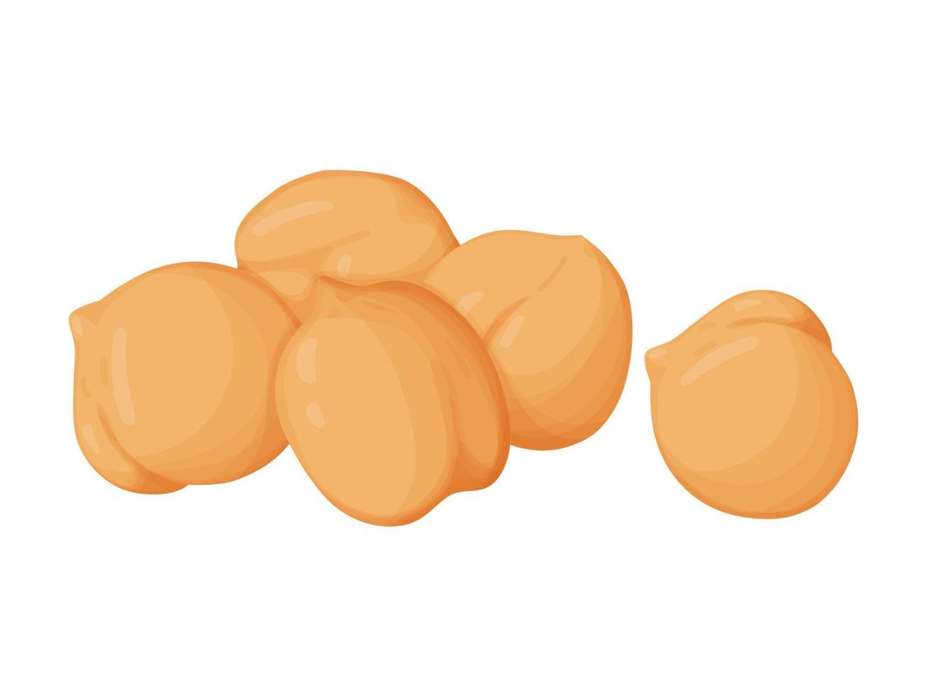 montón de garbanzos. dibujo de comida vegetariana. producto del mercado