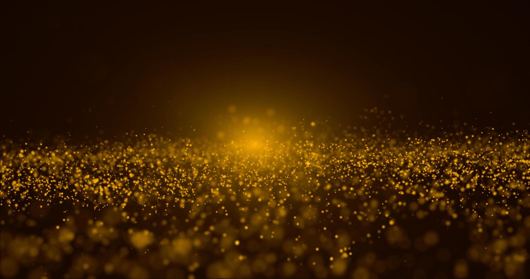 Abstract Gold Particle and gold bokeh background photo