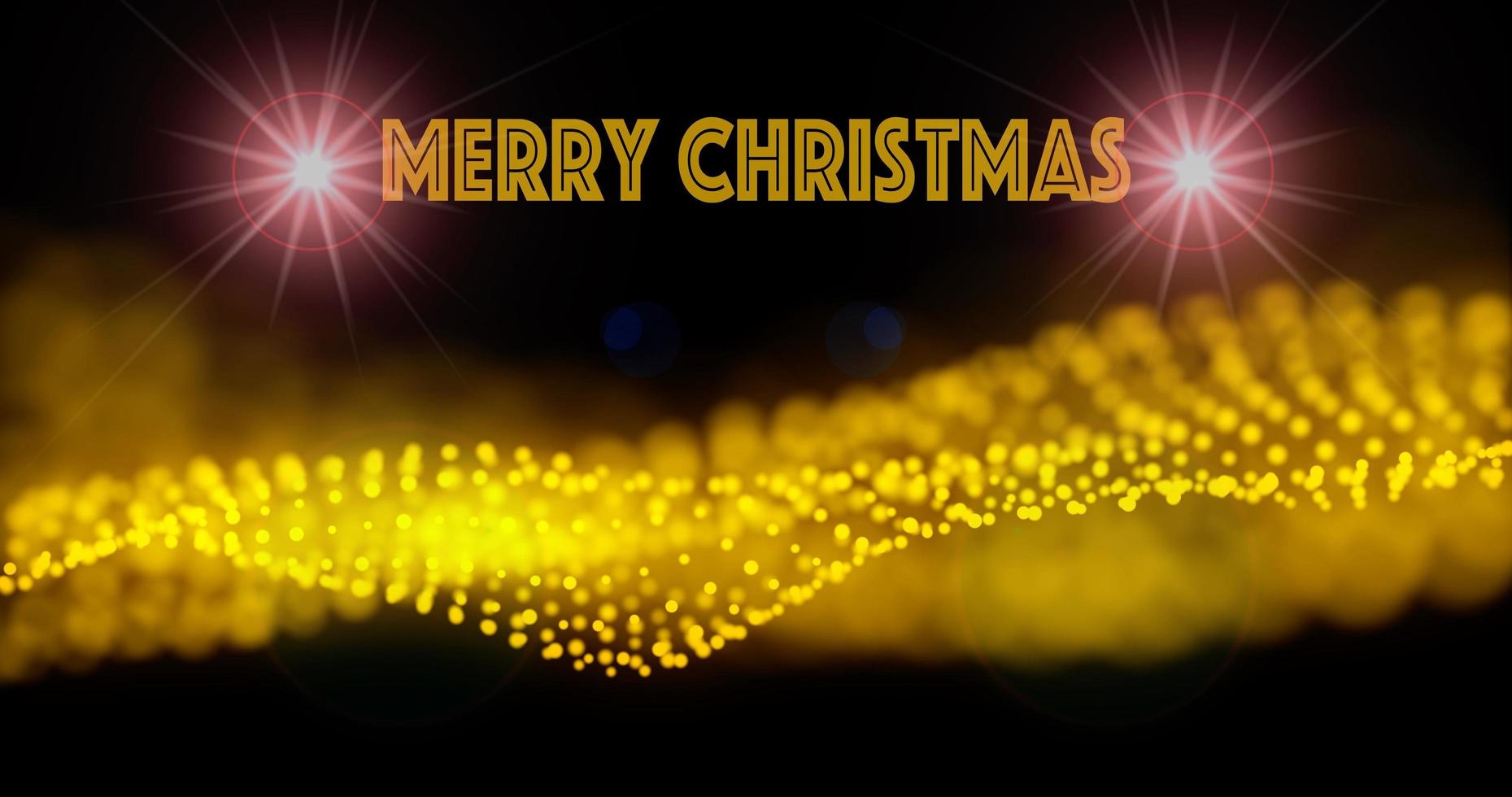 Beautiful Bokeh and Gold particle and merry Christmas photo