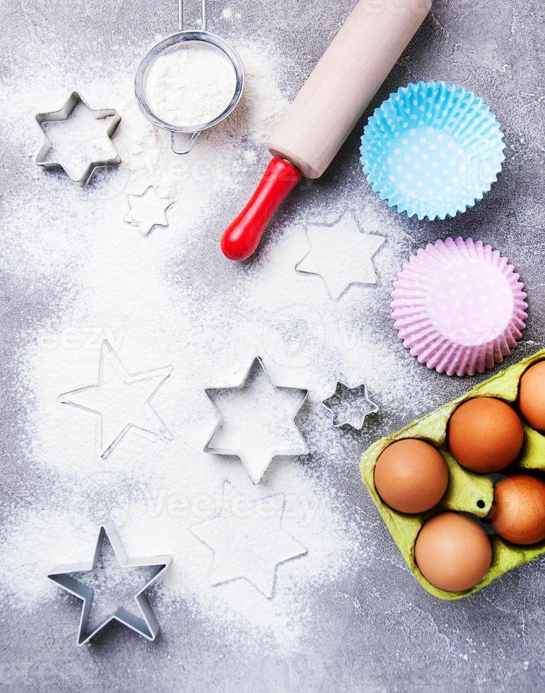 Baking ingredients for pastry photo