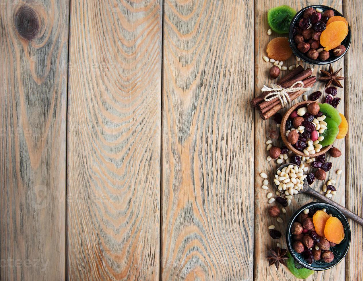 Mixed dried fruits photo