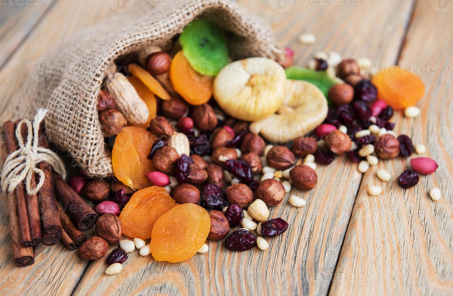 Mixed dried fruits photo