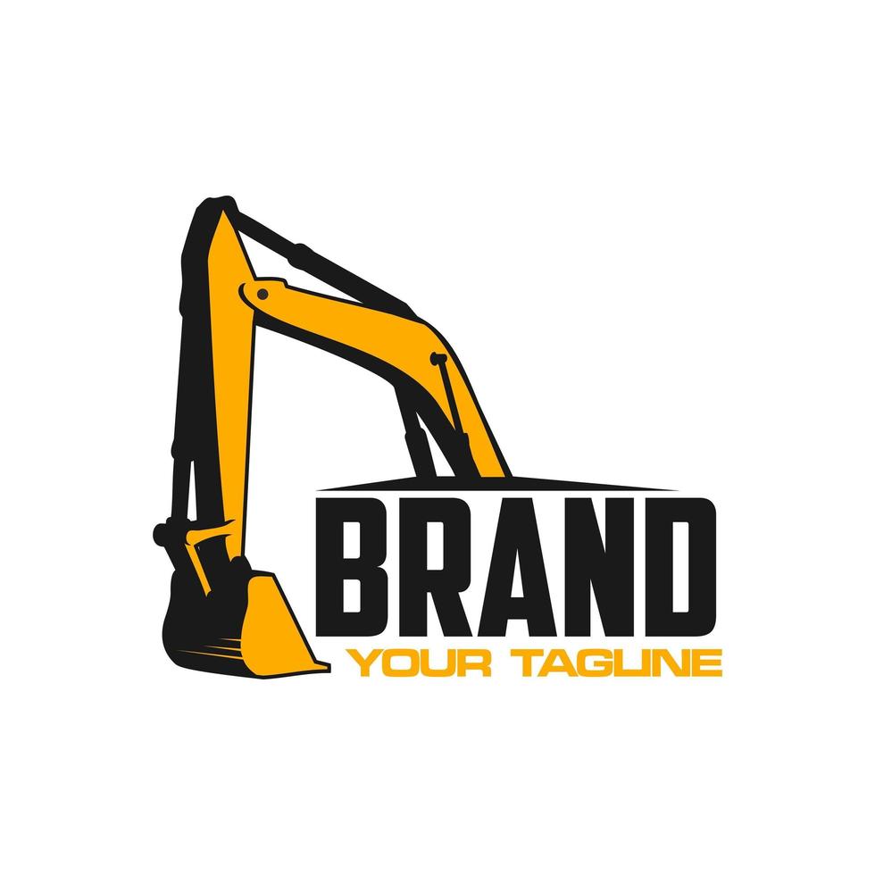 excavator bucket logo vector