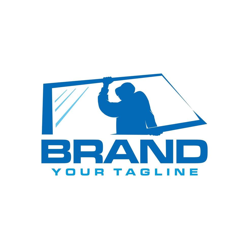 glazier logo window logo vector
