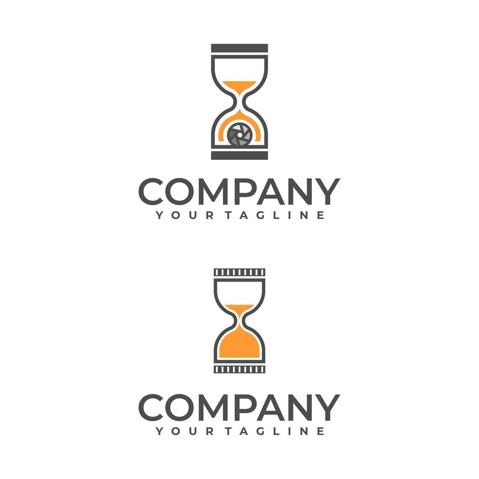 hourglass movie logo vector