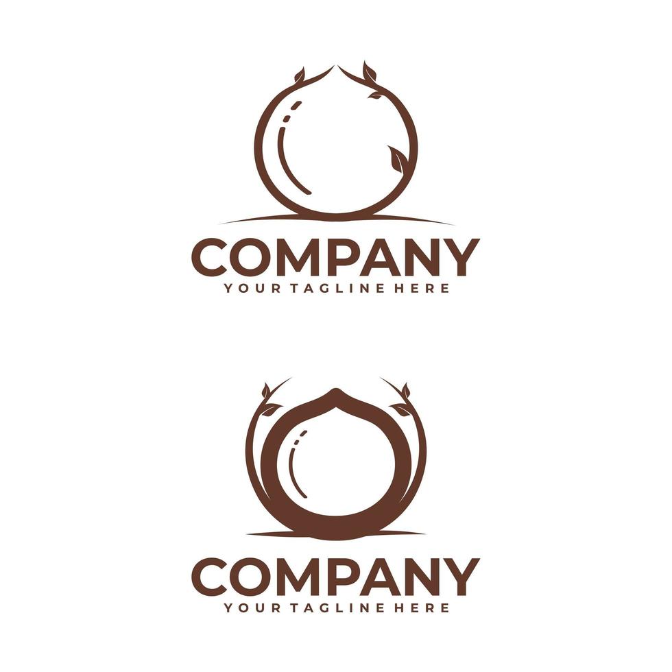 macadamia nuts logo vector