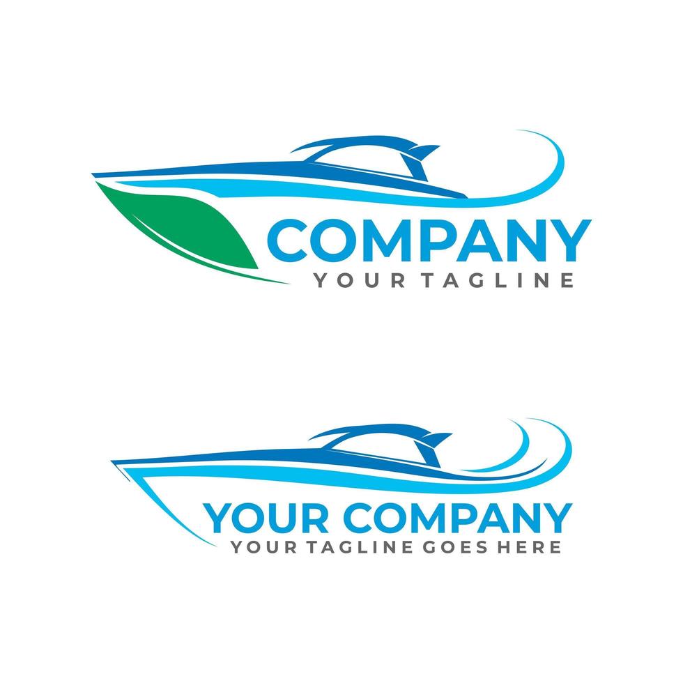 eco boat logo vector