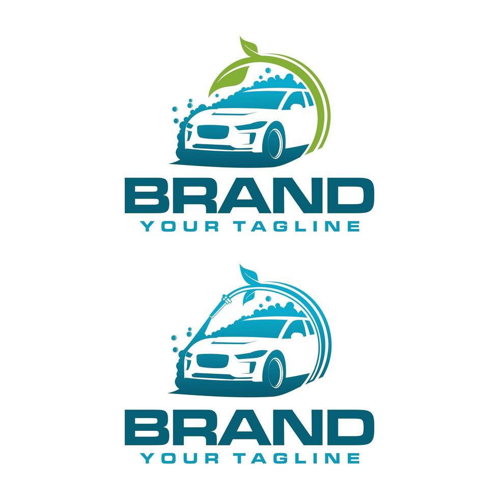 eco car wash logo vector
