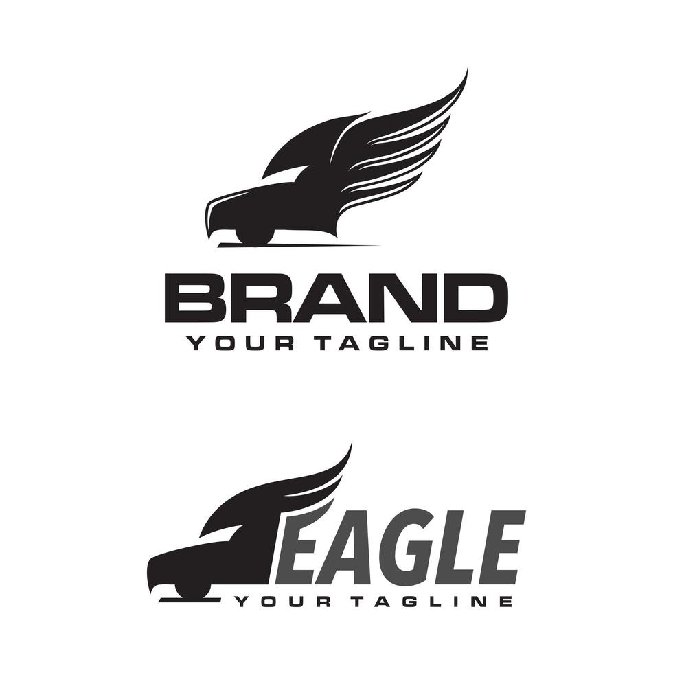 logotipo de camión águila vector
