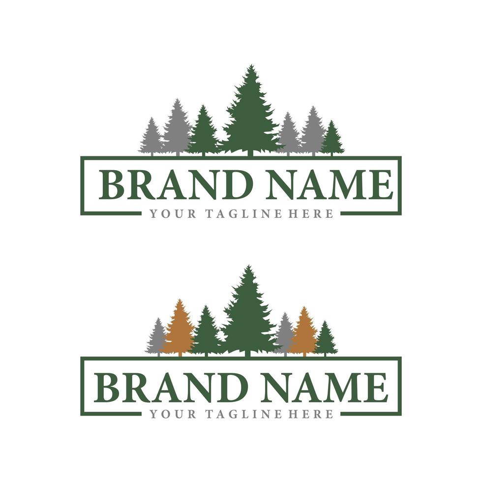 pine tree logo vector