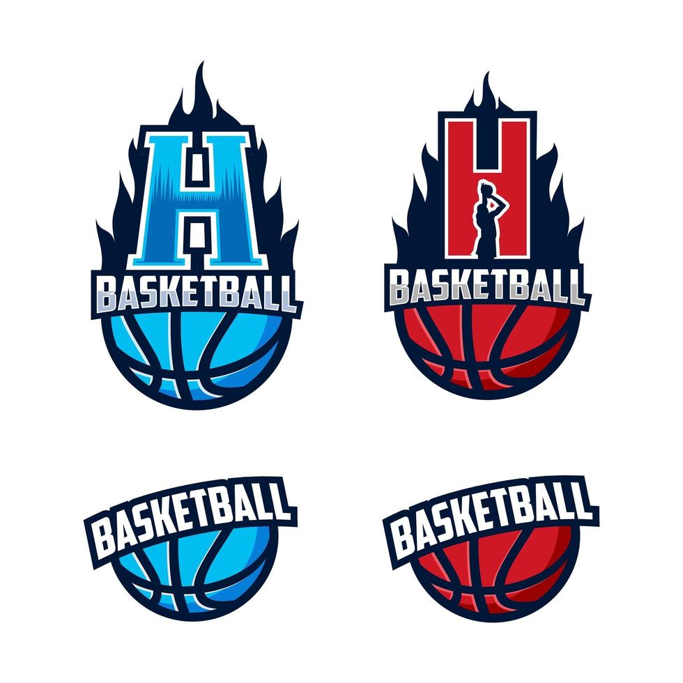 letter H basketball logo 5248830 Vector Art at Vecteezy