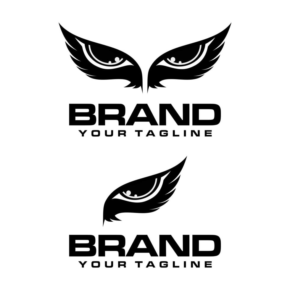 eye wings logo vector