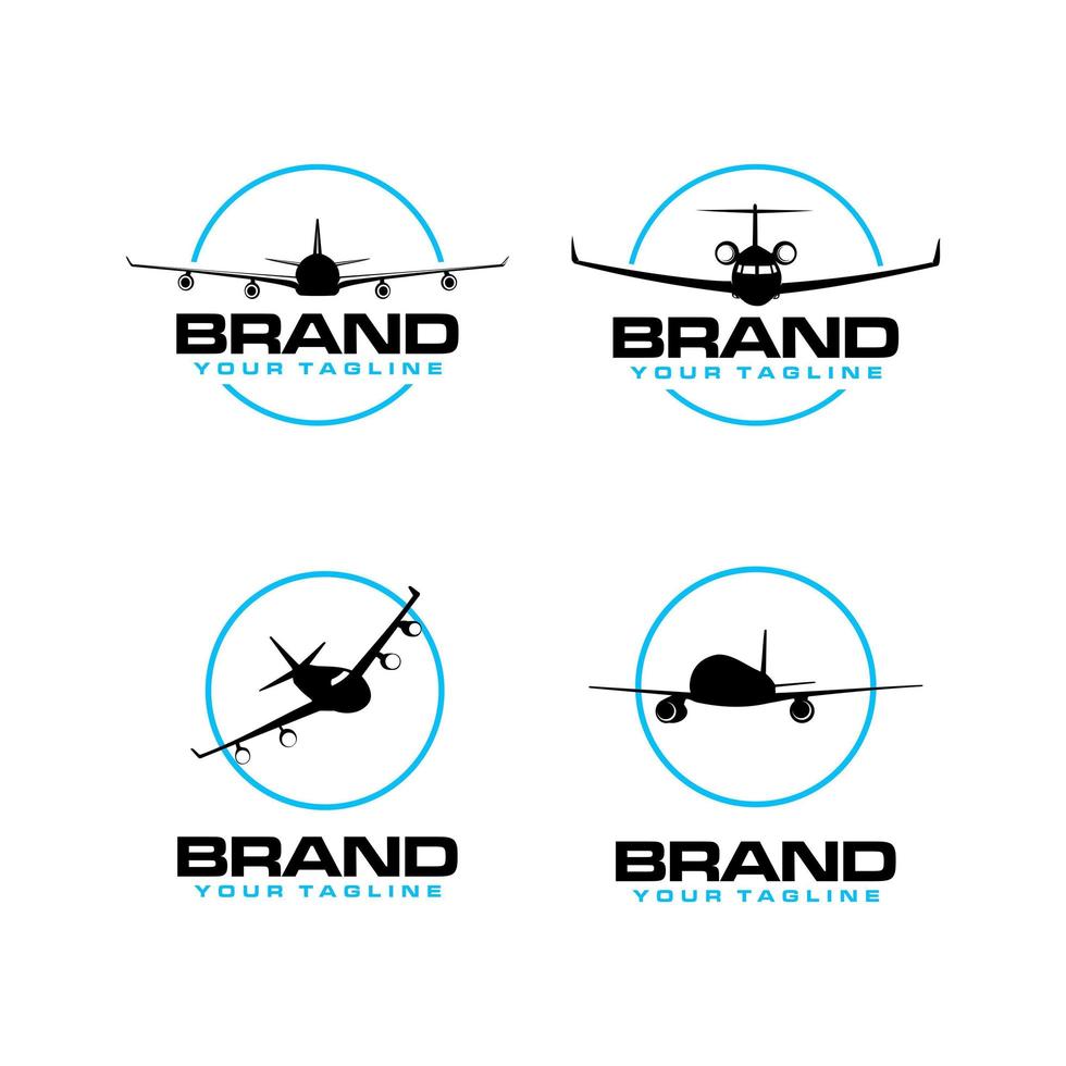 airplane logo airplane silhouette vector