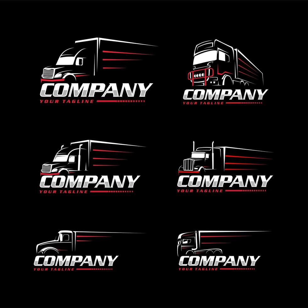 trucking outline logo vector