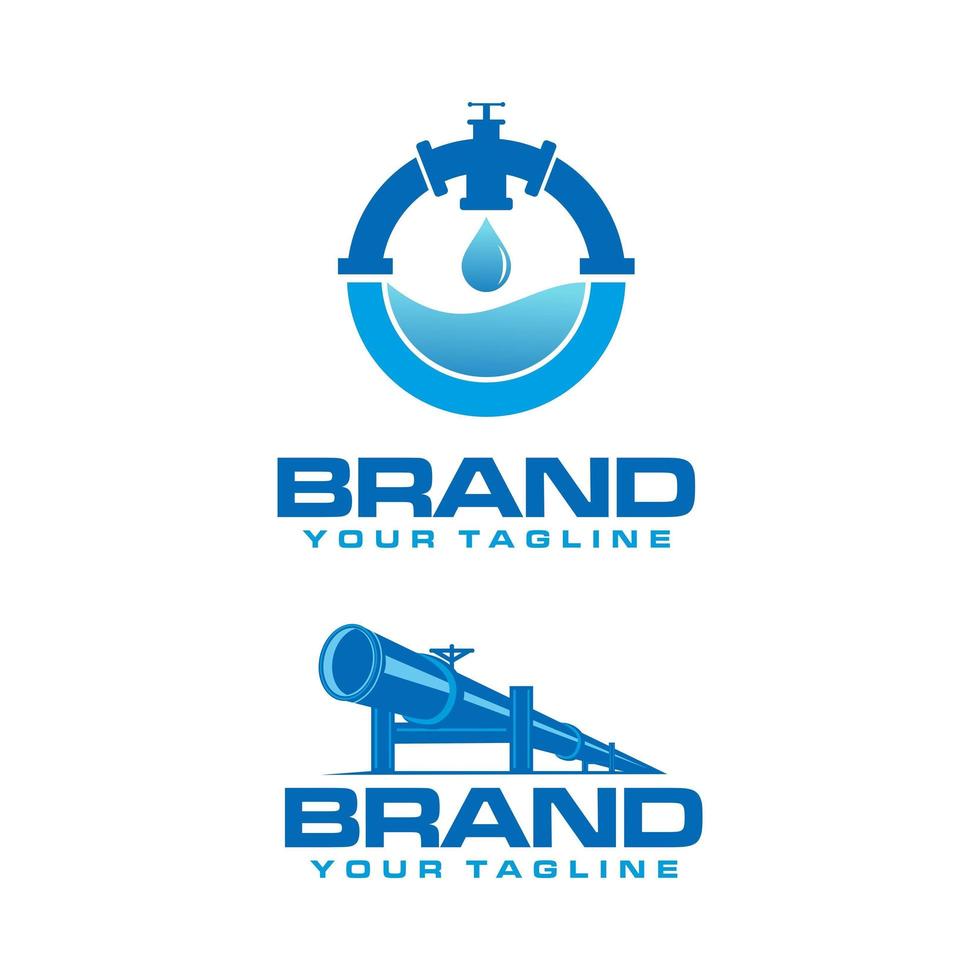 pipeline logo plumbing logo vector