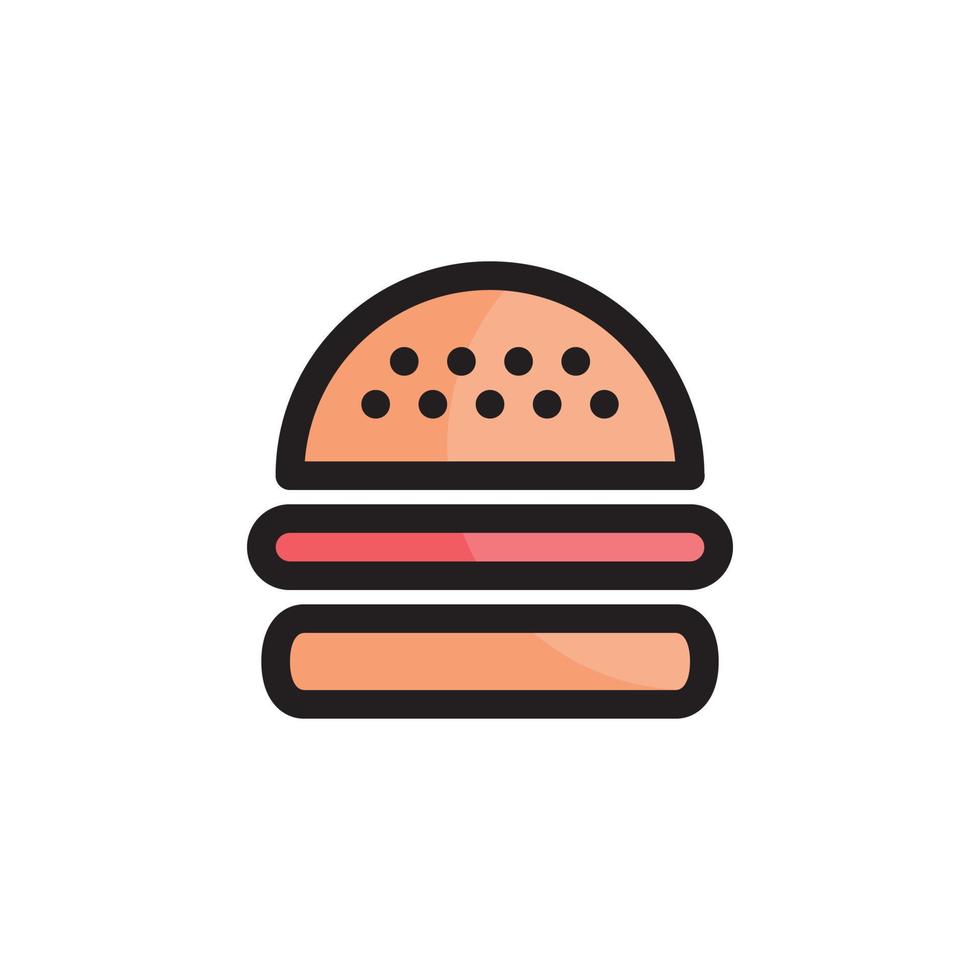 ilustración de vector de logotipo de icono de hamburguesa