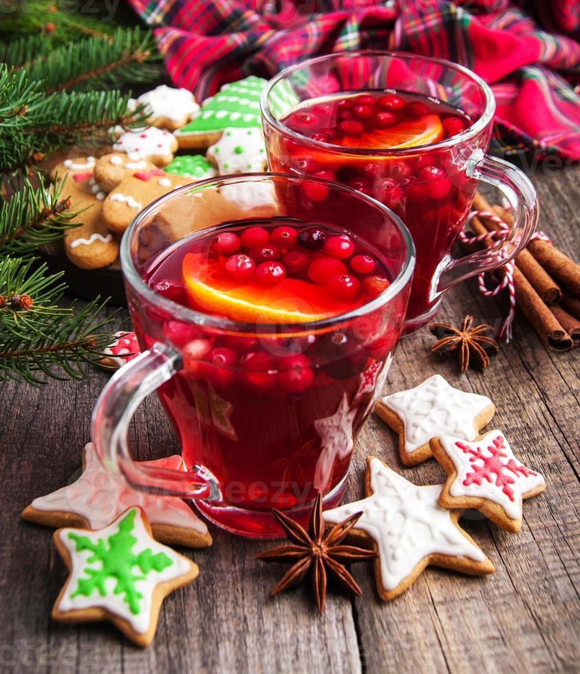 Christmas hot mulled wine photo