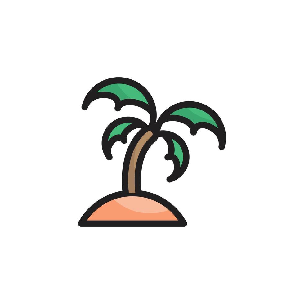 ilustración de vector de logotipo de icono de playa